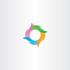 colorful logo circle wave business icon sign