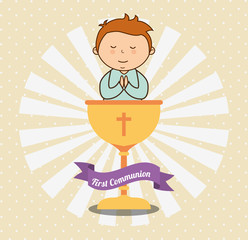 first communion card design 