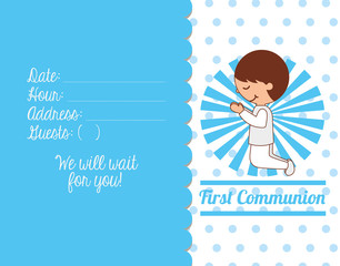 first communion card design 
