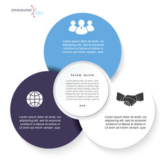 Infographic circles business  template for  presentation
