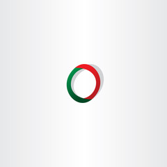 green red logo letter o symbol