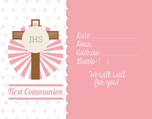 first communion card design 