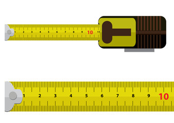 Tape measur - roulette, meter, vector, 