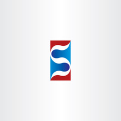 red blue logo letter s logotype s icon vector element