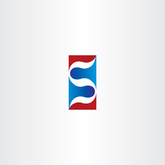 red blue logo letter s logotype s icon vector element
