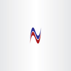 red blue letter n logotype logo n icon
