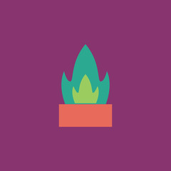 Flower in a pot icon. Cactus