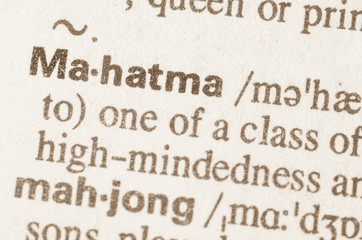 Dictionary definition of word Mahatma