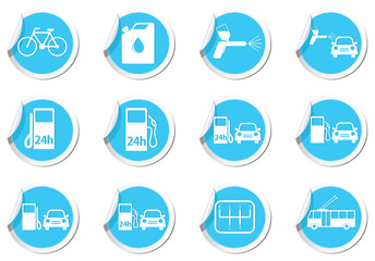 Gas station icons. Vector illustration
