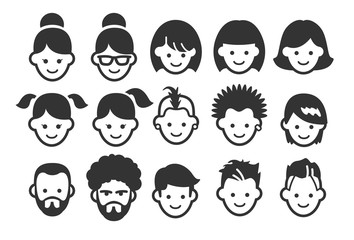 Stock Vector Illustration: Avatar icons 1