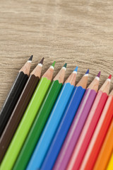 colored wooden pencil