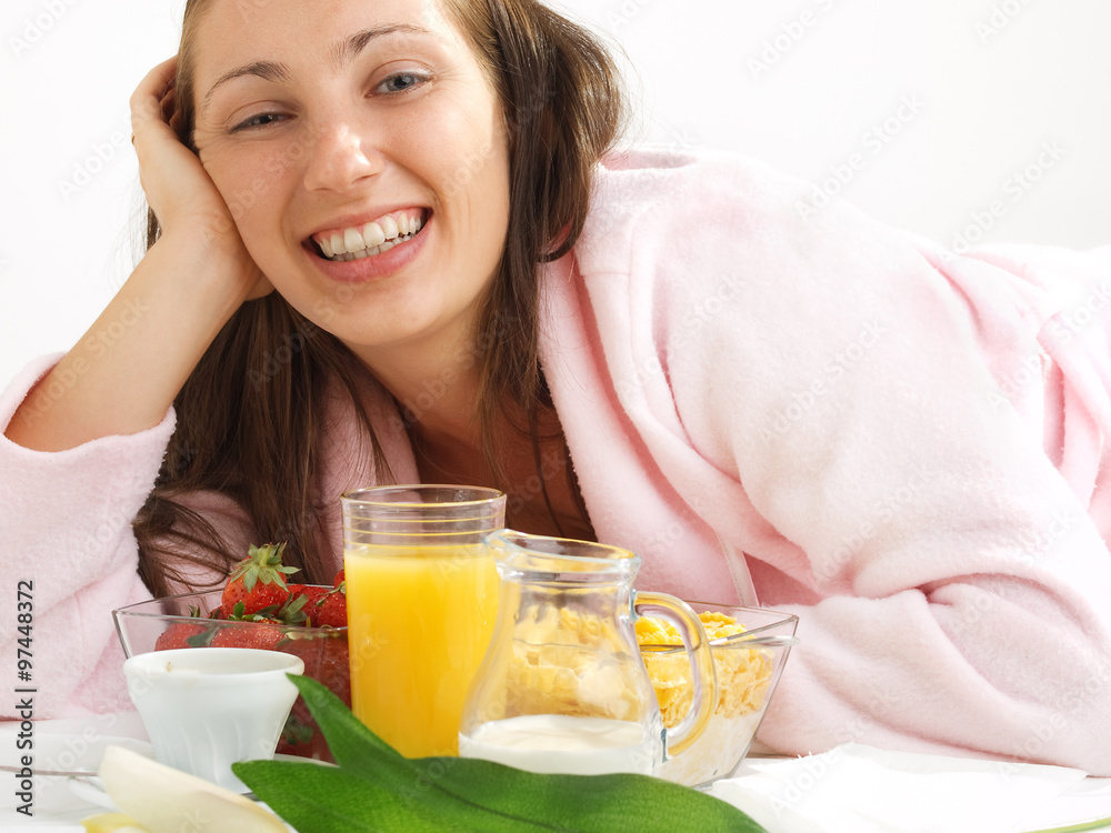 Poster breakfast in bed