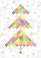 color vector tree of squares