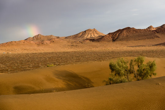 Iran : le Dasht-e Kavir nommé aussi Kavir-e Namak ou Grand désert salé est un désert au milieu du plateau iranien