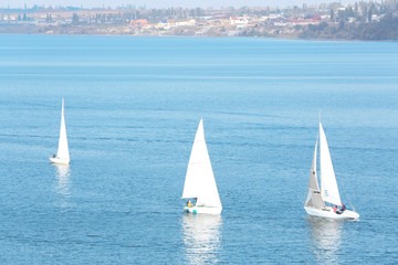 Fototapeta premium Sailing yachts regatta