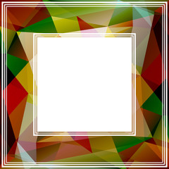 bright abstract polygonal border
