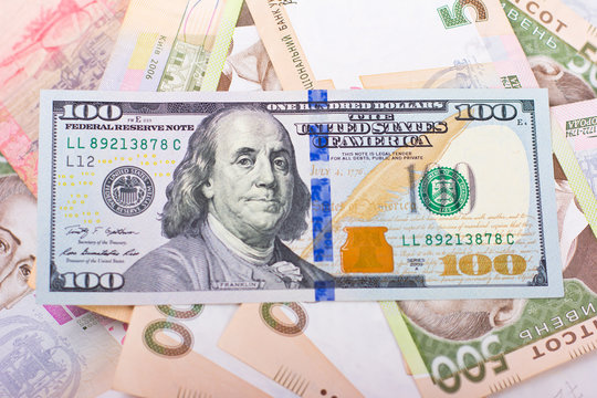 Ukrainian hryvnia and the US dollar.
