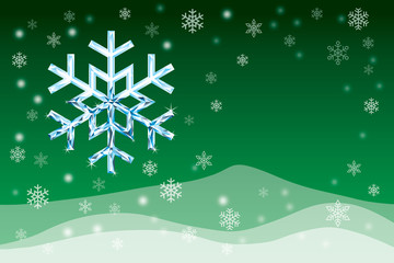 Snow into diamond on Christmas