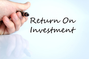 Return on investment text concept