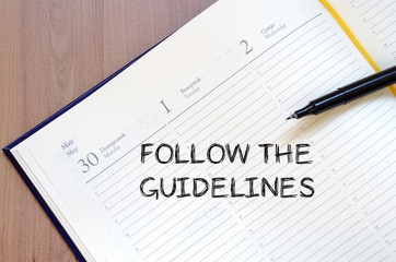 Follow the guidelines write on notebook