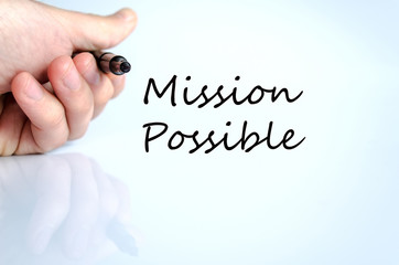 Mission possible text concept