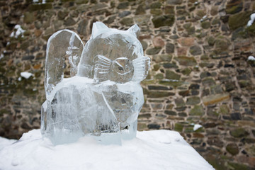 The Cat ice sculpture