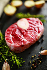 Beef, raw rib-eye steak
