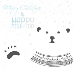 Greeting card with polar bear