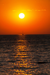 Amazing sunset over the sea