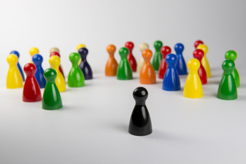 Conceptual game pawns.