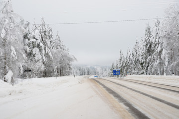 The Winter roads of Finland.