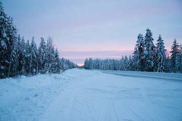 The Winter roads of Finland.