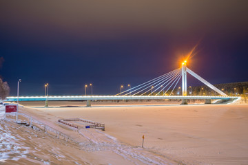 The Jatkankynttila bridge in Rovaniemi. Finland.