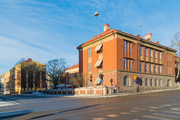 Fototapeta na wymiar The Fire Department in Turku. Finland.
