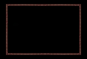 Red Back stage Light on black Space Background Frame