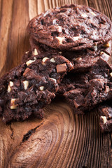 Chocolate and hazelnuts cookies