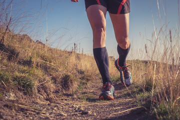 Running on a mountain path
