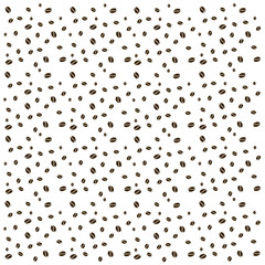 Coffee beans seamless background for coffee card