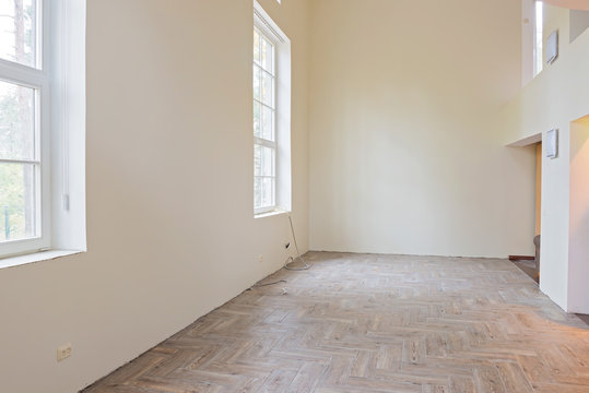 Interior Of Unfinished Living Room 