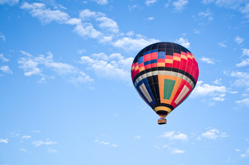 Hot-air balloon in the sky