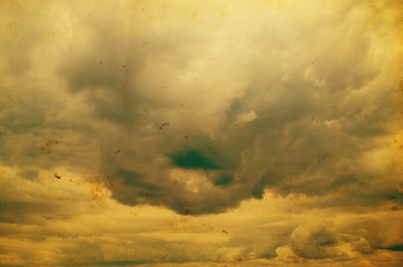 Dramatic sky with stormy clouds