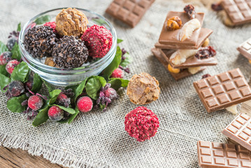 Bowl of exclusive truffles
