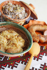 dumplings and Christmas kutia dish