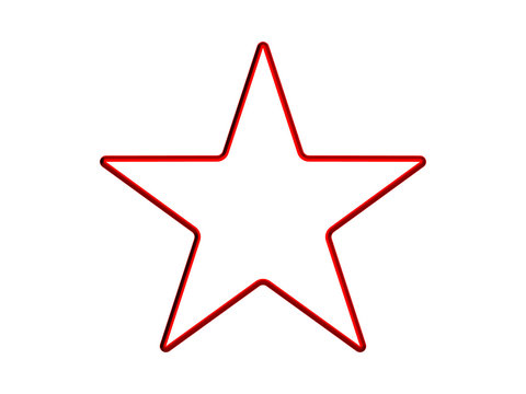 Red Star On White Background