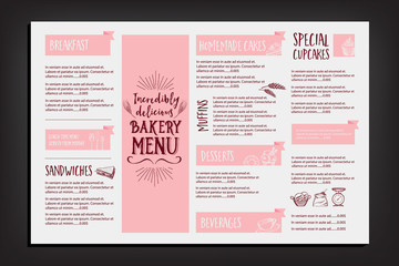 Restaurant cafe menu, template design. - obrazy, fototapety, plakaty