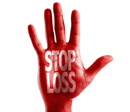 Stop Loss written on hand isolated on white background