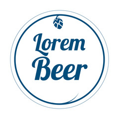 Beer label logo vector illustration