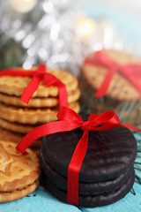 Cookies. Christmas background. 