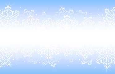 Blue Christmas background. Snowflakes on a blue background