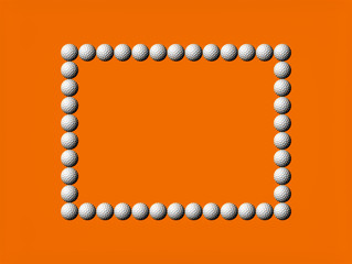 Golf ball rectangle pattern background